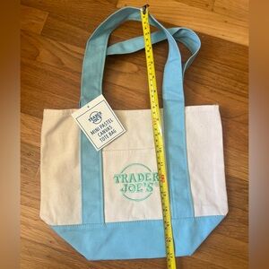 Trader Joe’s pastel Blue mini tote Canvas Tote #2
